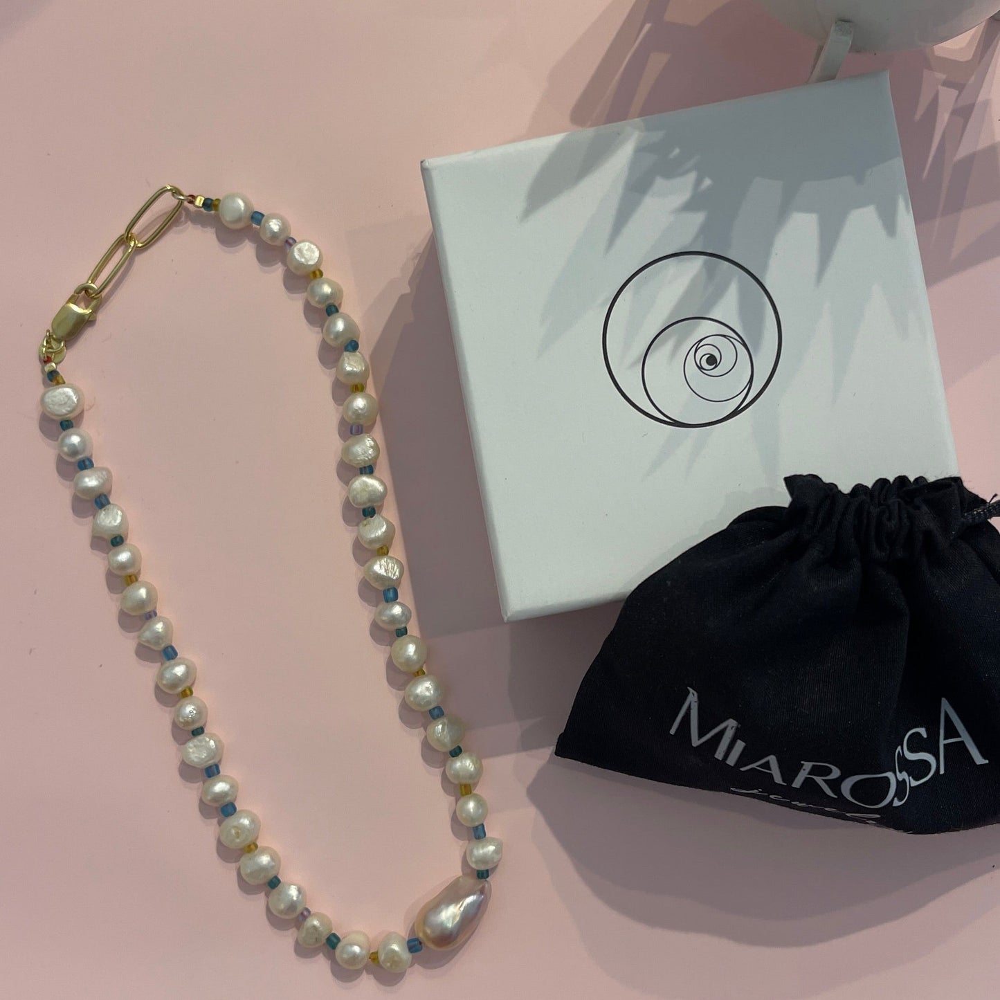 Rainbow Pearl Necklace