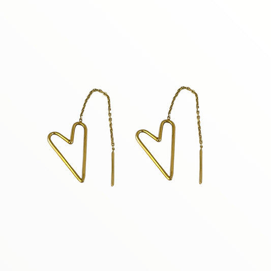 Draw Heart Sallantılı Küpe